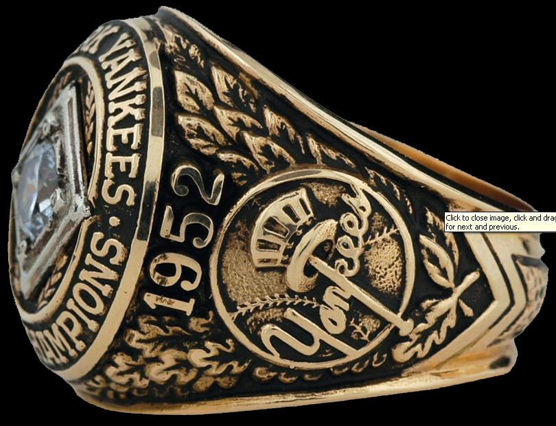 1952 Yankees World Series Ring